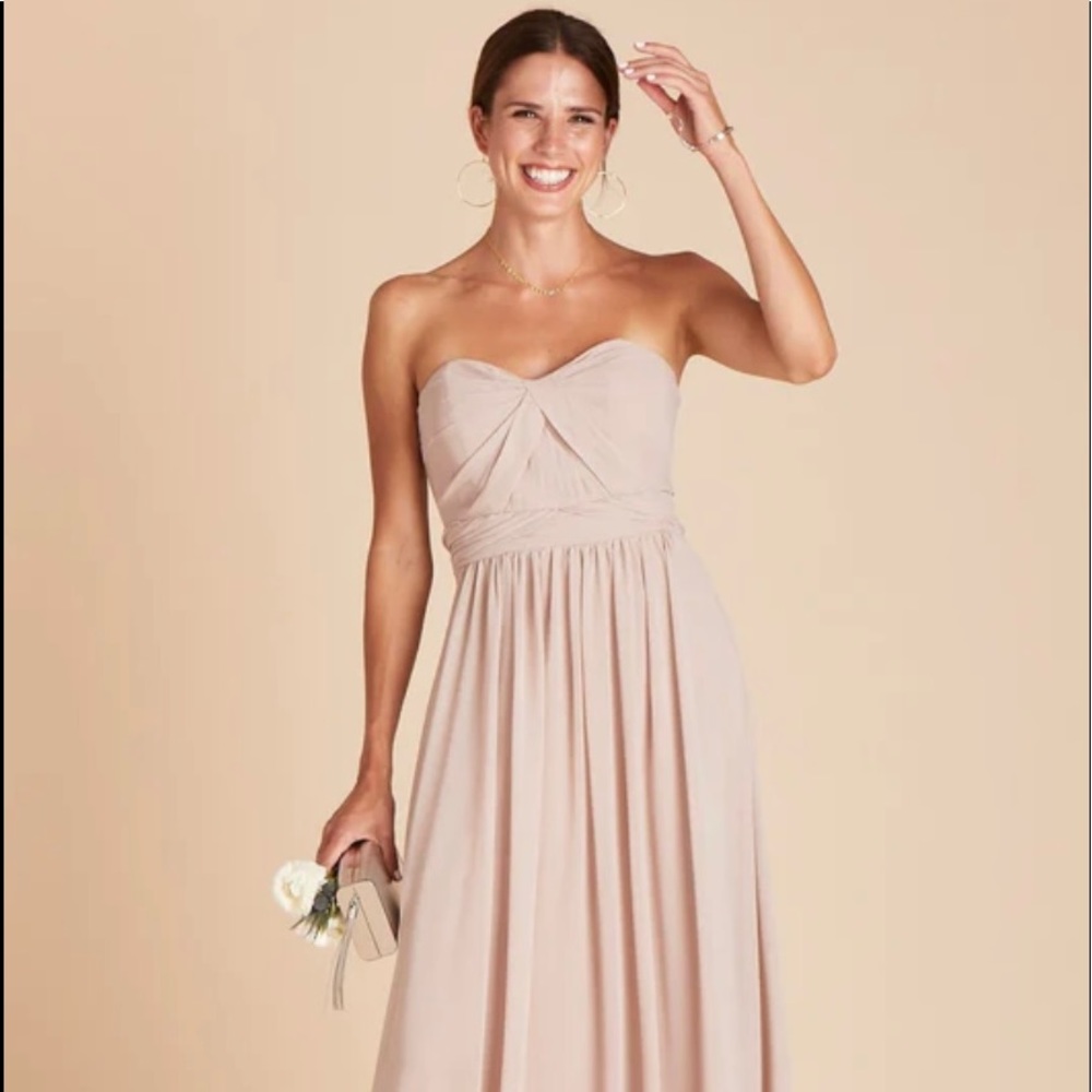 Taupe BirdyGrey Grace Convertible Bridesmaid Dress Size Small
